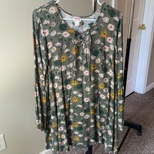 BOHO Floral long sleeve dress